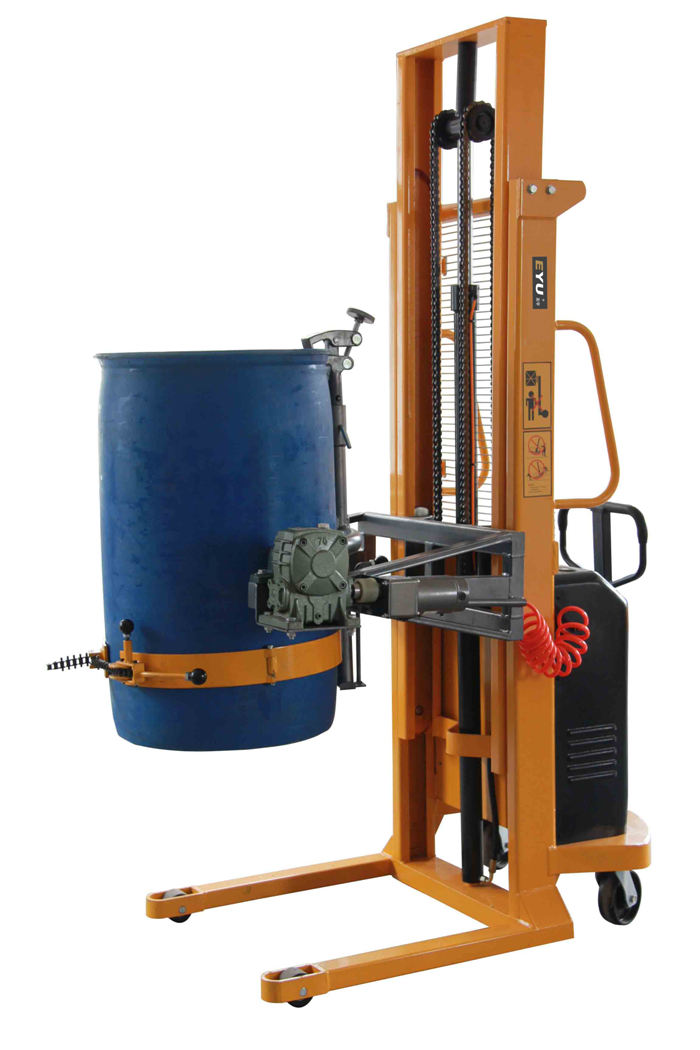 電動(dòng)油桶翻轉(zhuǎn)倒料車