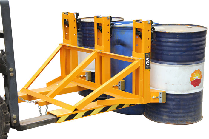 重型3桶叉車(chē)油桶夾