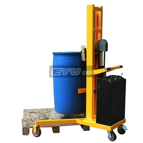 直角支腿電動油桶堆高車