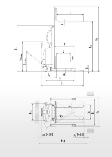 SPM10-W電動液壓堆高車參數(shù)