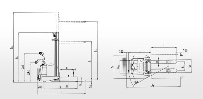 CS15T電動(dòng)叉車(chē)規(guī)格參數(shù)