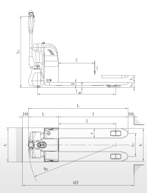 LPD雙提升電動托盤車參數(shù)
